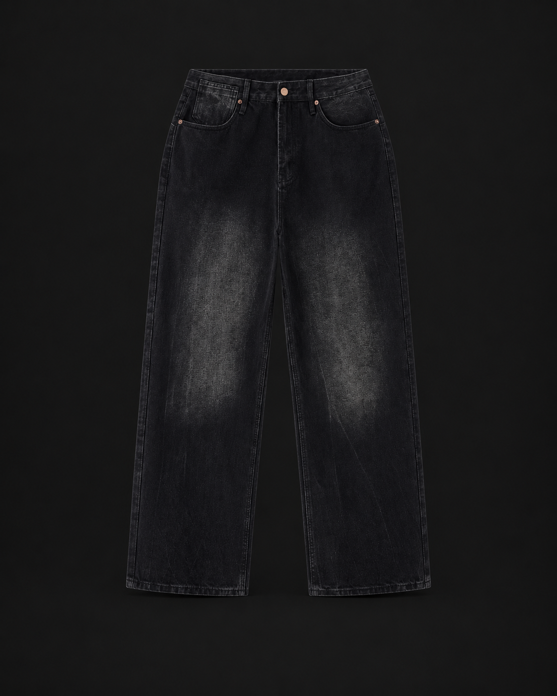 Jeansy Wide Sun Fade czarne
