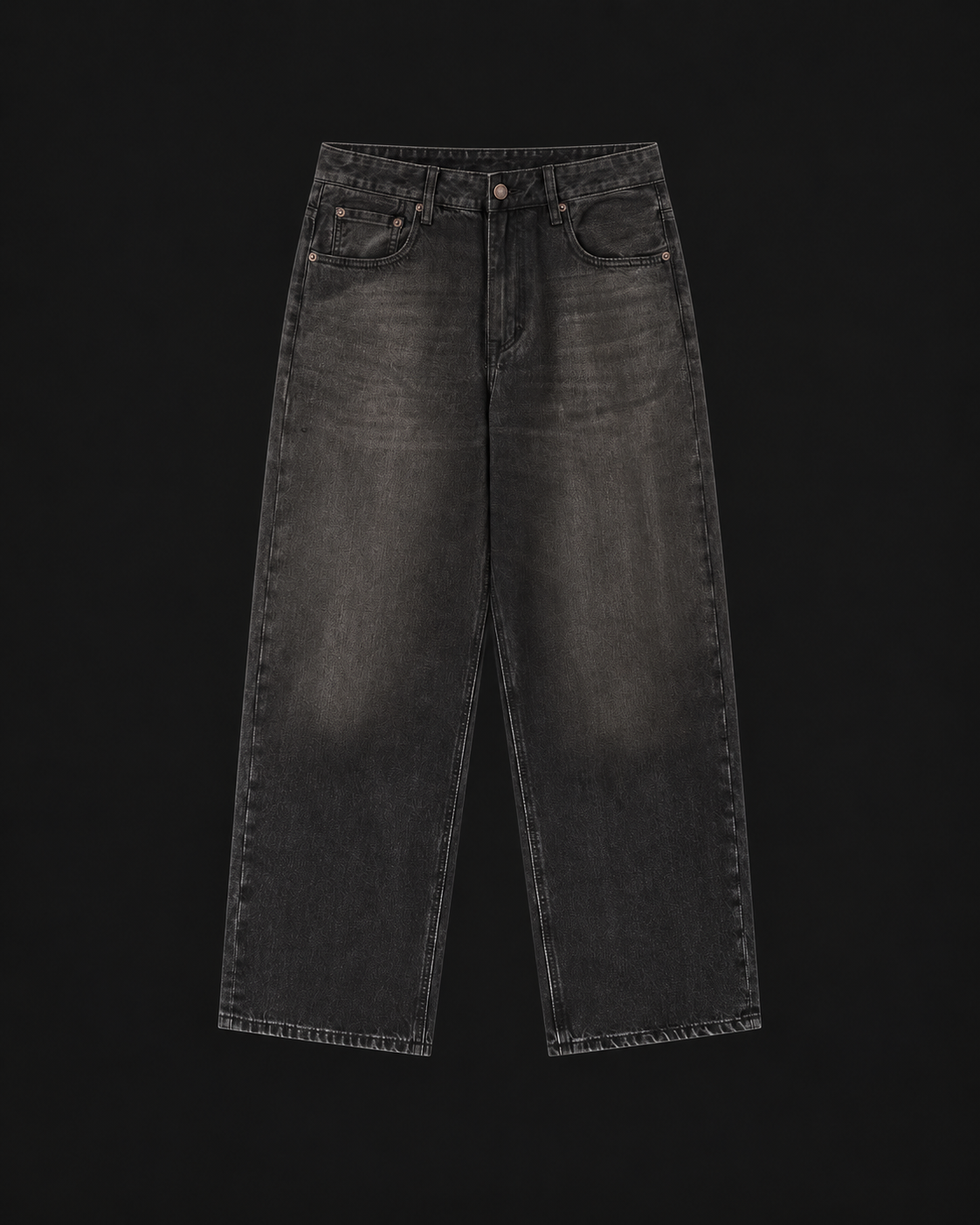 Jeansy Heavy Straight czarne