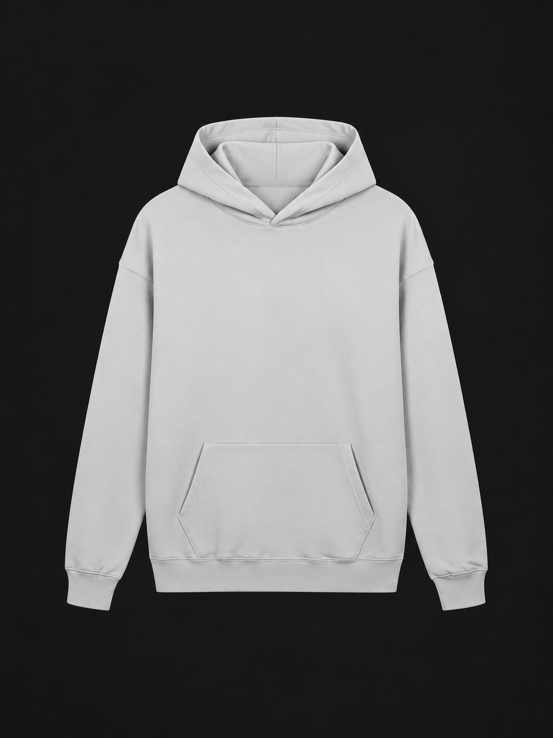 Bluza Heavy 420 jasnoszara z kapturem, oversize