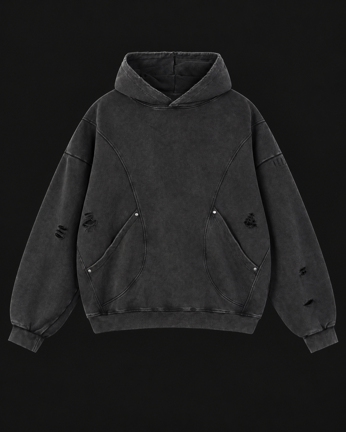 Bluza Distressed Pocket czarna